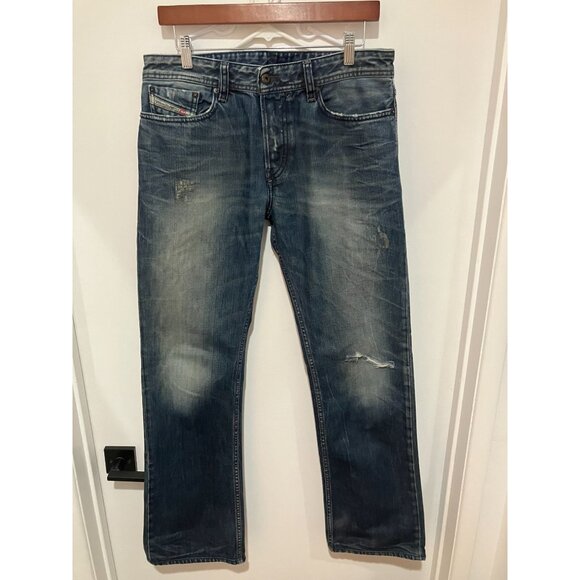 Diesel Men's New-Fanker Regular Slim Bootcut Jeans, Blue, Size 31x32 - Picture 1 of 8